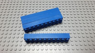 Lego 4 Basic Steine 2x10 hoch Blau 3006 Legos haben Kratzer