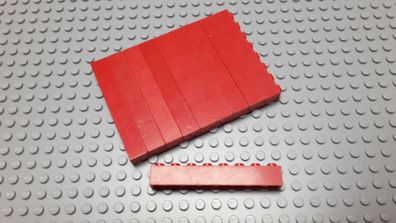 Lego 10 Basic Steine 1x8 hoch Rot 3008 Legos haben Kratzer