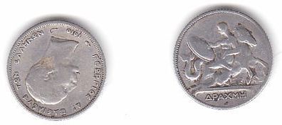 1 Drachme Silber Münze Griechenland 1910 (108238)