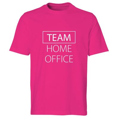 T-Shirt Unisex mit Print - TEAM HOME OFFICE - 09987 Gr. Pink / XXL