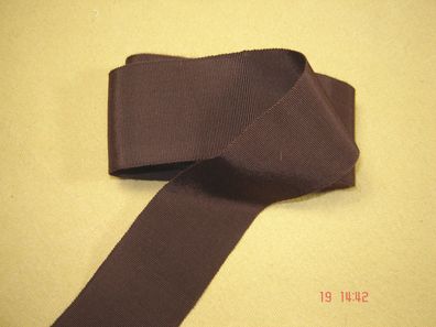 hochwertiges Ripsband 5,4 cm grosgrain Farbe teak braun je m