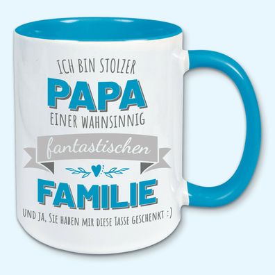 Tasse, Kaffeebecher, stolzer Papa einer fantastischen Familie, Ostern, Vatertag