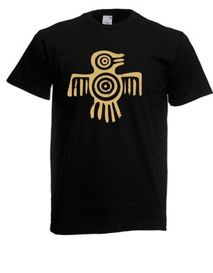Herren T-Shirt I AZTEC BIRD II Indianer Zeichen Sign Kultur Zivilisation I bis 5XL