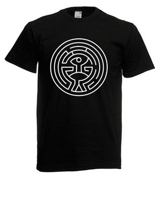 Herren T-Shirt l Maze Westworld Labyrinth Circle Tattoo Head l Größe bis 5XL