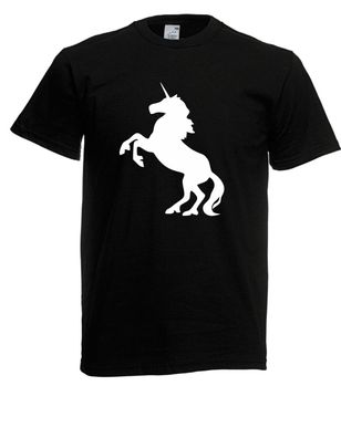 Herren T-Shirt l Unicorn Silhouette Comic l Größe bis 5XL