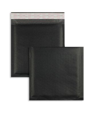 100 Luftpolstertaschen aus Kraftpapier Schwarz 170x185 mm mit Haftklebung