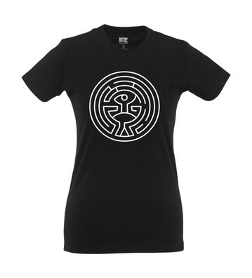 Maze Westworld Labyrinth Circle Tattoo Head I Fun I Lustig I Sprüche I Girlie Shirt