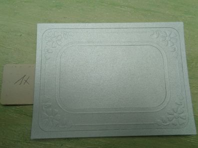 EDEL Passpartout - Stanz - Karten-Aufleger metallic - perlmutt 15 x 11 cm