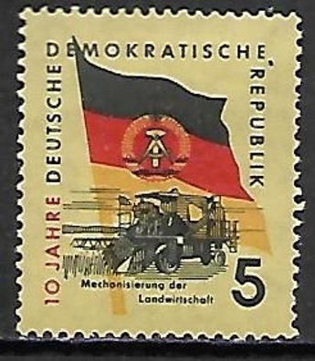 DDR postfrisch Michel-Nummer 722 mit Falzrest
