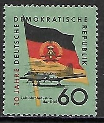 DDR postfrisch Michel-Nummer 729 mit Falzrest