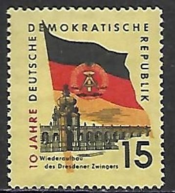 DDR postfrisch Michel-Nummer 724 mit Falz