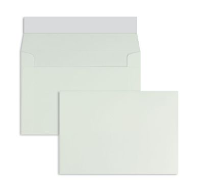 100 Briefumschläge Weiß (Biotop) 126x181 mm mit Haftklebung