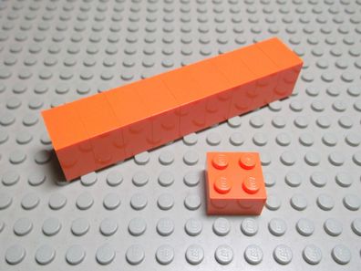 Lego 10 Basic Steine 2x2 hoch orange 3003 Set 4587 8162 9337 5858
