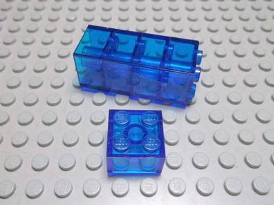 Lego 5 Basic Steine 2x2 hoch Transparent dunkelblau 3003 Set 4406 10231 9320 9322