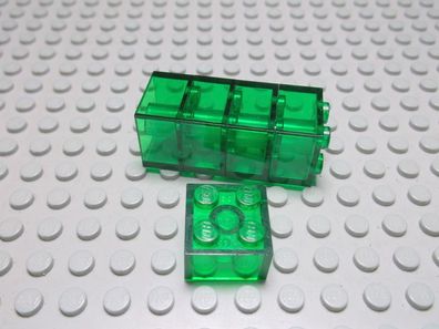 Lego 5 Basic Steine 2x2 hoch transparent grün 3003 Set 9302 9303 4119 9650 4122