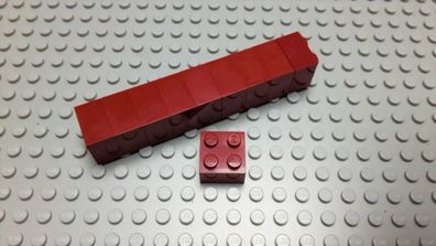 Lego 10 Basic Steine 2x2 hoch Dunkelrot 3003 Set 10197 3829 7296 4195