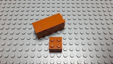 Lego 5 Basic Steine 2x2 hoch Dunkel Orange 3003 Set 10273 4504 7194 21160