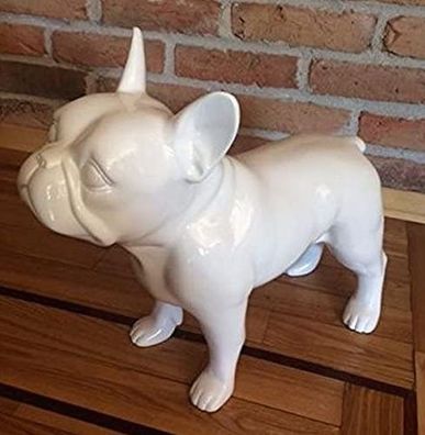 Hund Mops Rasse Garten Statue Skulptur Hand bemalt Frostsicher Deko Tier einmalig