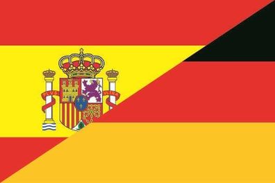 Fahne Flagge Spanien-Deutschland Premiumqualität