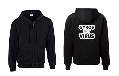 Kapuzenjacke - GYROS STATT VIRUS I Lustige Sprüche I Klopapierkrise 2020 überlebt