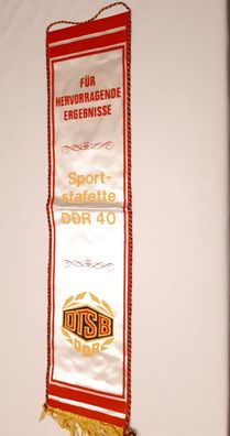 DDR Ehrenschleife Wimpel Sportstafette DDR 40