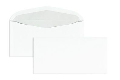 1000 Kuvertierhüllen Weiß 114x229 mm (DIN C6/5) mit Nassklebung