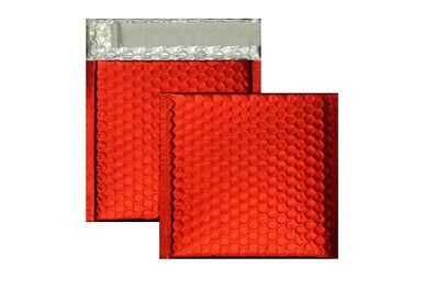 10 Luftpolstertaschen Rot (Matt) 170x185 mm mit Haftklebung