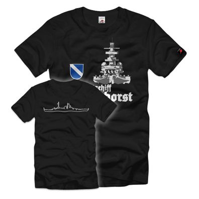Schlachtschiff Scharnhorst Front KSM Schiff Bug Deutschland T-Shirt #36048