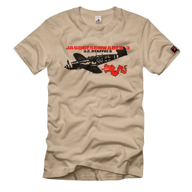 Jagdgeschwader 3 Staffel 2 Luftwaffe Heer Jagdfleiger WK1 BF109 - T Shirt #851