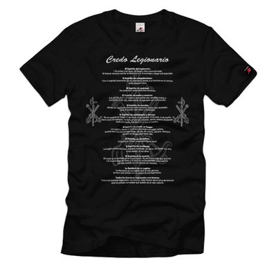 Credo Legionario la Légion Espanola Spanische Legion Gebote T-Shirt #35164