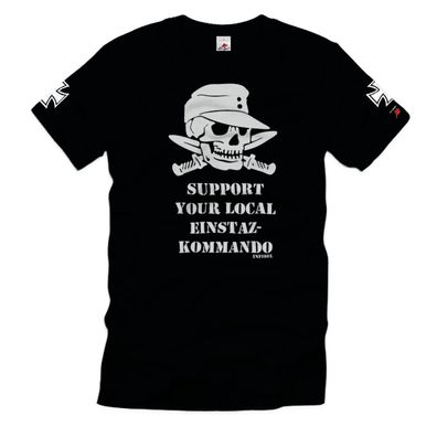 Support your local Kommando soldaten totenkopf gebrigsjäger T-Shirt#35721