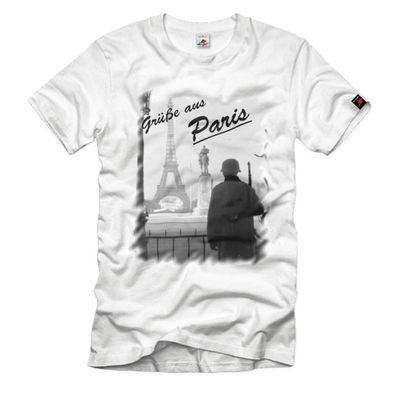 Paris Eiffelturm Soldat Wachschutz Frankreich Eisenfachwerkturm T-Shirt#35753