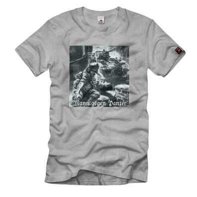 Mann gegen Panzer WW2 deutscher Soldat T24 Tellermine Nahkampf T-Shirt#584