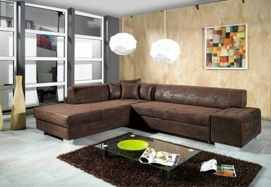 Schlafsofa Couch Couchgarnitur Sofa Garnitur mit Schlaffunktion L Form OSCAR