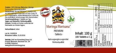 Moringa Morisana ™ Premium | mit Vitamin B12