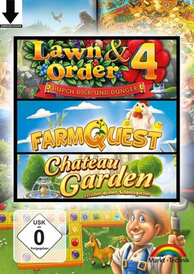 Chateau Garden + Farm Quest + Lawn and Order 4 - 3 Vollversionen - Download PC