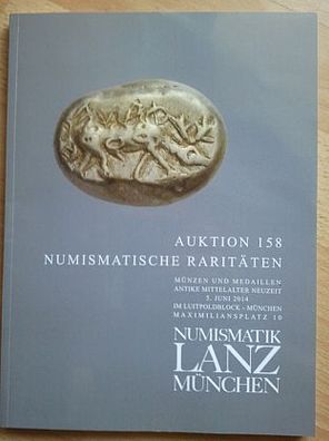 Auktionskatalog 158 Münzen Lanz München Numismatische Raritäten gebraucht aber gut