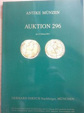 Auktionskatalog 296 Antike Münzen Münzhandlung Hirsch München gebraucht