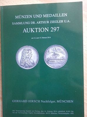 Auktionskatalog 297 Münzen und Medaillen Münzhandlung Hirsch München gebraucht