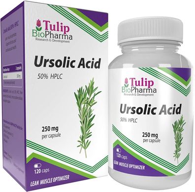 Tulip Ursolic Acid 120 Capsules 250mg Highest Concentration
