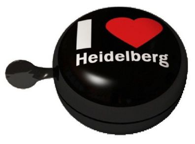 Ding Dong Fahrradklingel I Love Heidelberg schwarz Ø 80 mm