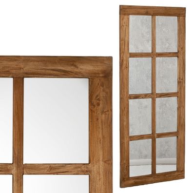 Spiegel WINDOW Antik-Natural ca. 180x80cm Landhaus Fensterspiegel Wandspiegel