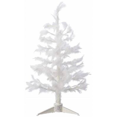 Weihnachtsbaum weiß Feder Fieberoptik Farbwechsel 80cm Baum innen JFF41