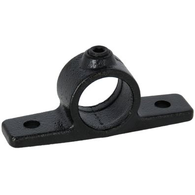 AVERDE Rohrverbinder mit Flansch für Plattenmontage schwarz 1" (Ø 33,7 mm)