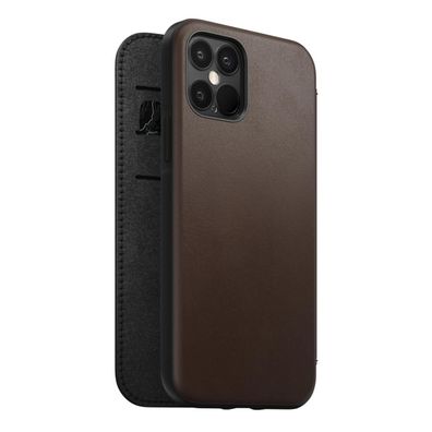 Nomad Rugged Folio Case für Apple iPhone 12 Pro Max - Rustic Brown leather (Braun)