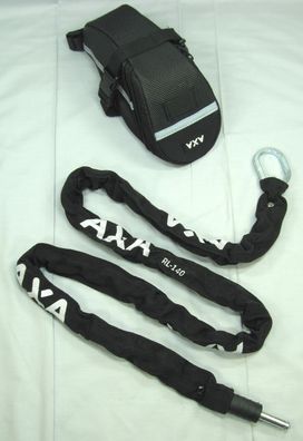 AXA Einsteckkette 140 cm lang + Tasche für Rahmenschloss Defender + Victory