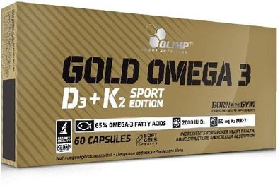 Olimp Gold Omega 3 D3 + K2 Sports Edition, 60 Kapseln