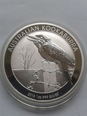 1$ 2016 Australien Kookaburra 1 Unze 31,1g 9999er Silber