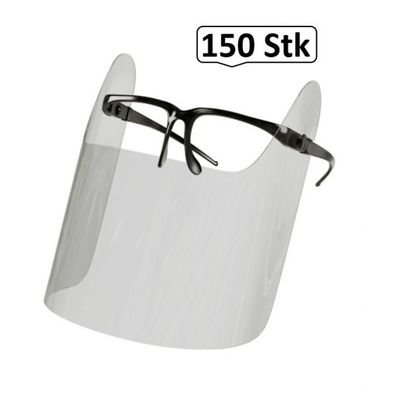 Brillen Schild Halbvisier, Gesichtsschild, Gesichtsvisier, Face Shield, 150 Stk., Meh