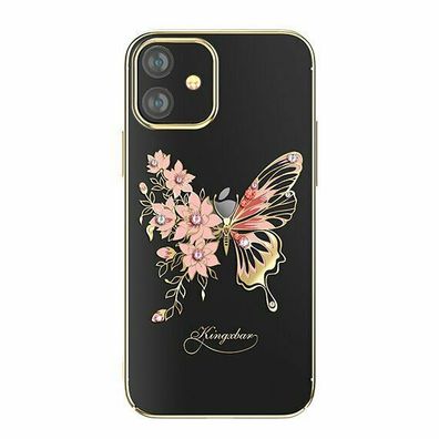 Kingxbar Butterfly Schutzhülle mit Swarovski-Kristallen iPhone 12 mini gold